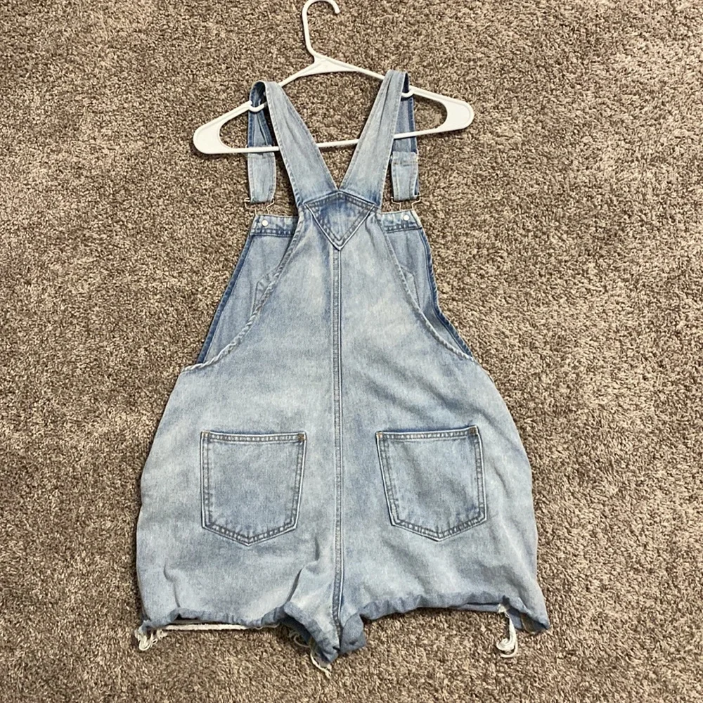 Denim overall shorts - Picture 2 of 2